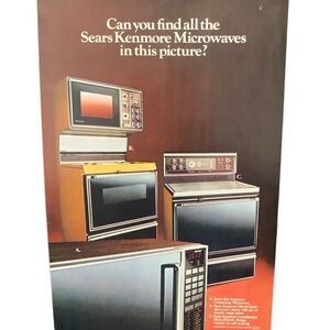 Vintage 1978 Sears Kenmore Microwave Ad Advertisement